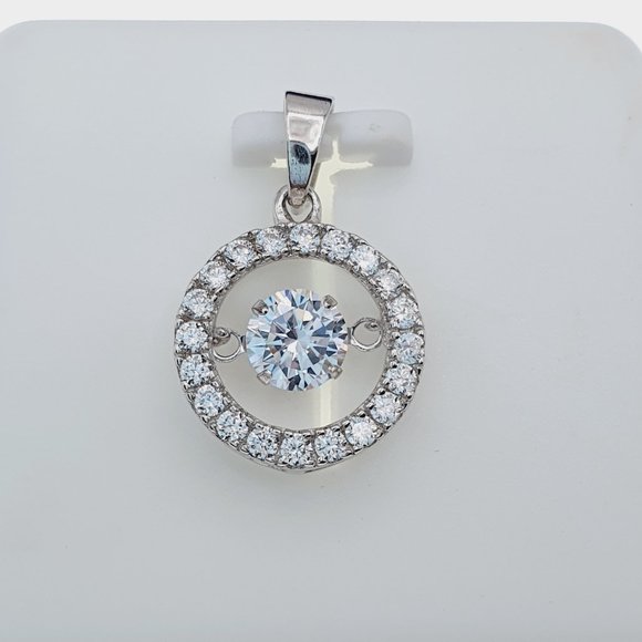 "#925 Sterling Silver Cubic Zircon Pendant for Women/Girls, US925P1132 - Picture 9 of 11